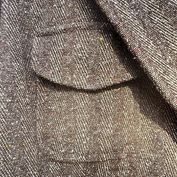EUC Vintage Worthington Tweed Herringbone Brown Stripe Blazer - Picture 6 of 10